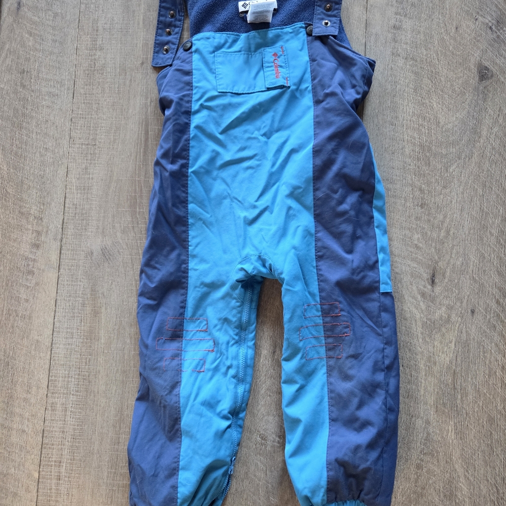 Columbia Two-Tone Blue Kids Snow Bibs